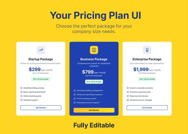 Три карточки тарифов